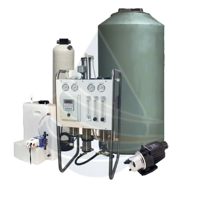 complete 2000gpd well water reverse osmosis package