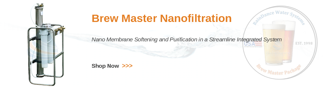 Nanofiltration and nano membrane water softening for craft breweries and beer makers.