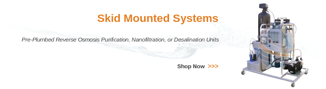 Complete skid mounted reverse osmosis nanofiltration desalination systems
