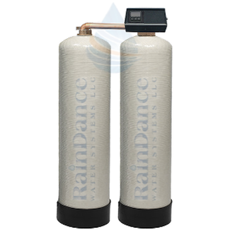 Twin alternating continuous carbon filters and twin water softeners for unlimited filtered water